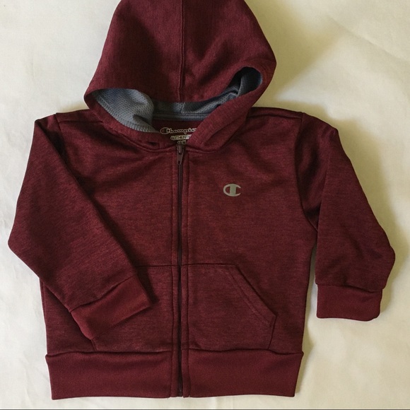 Champion sweatshirt size 18 months burgundy zip up - Picture 1 of 16